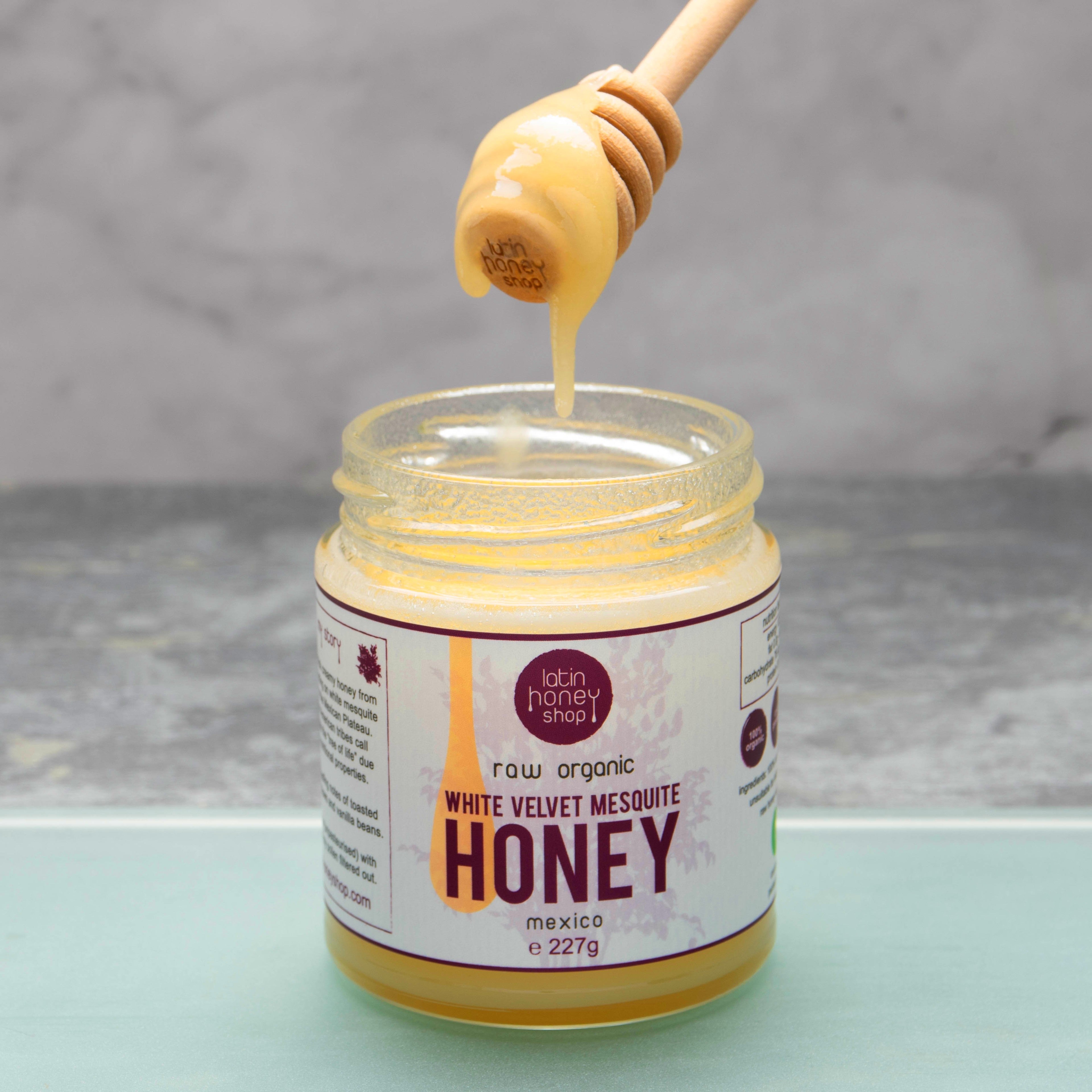 Raw Organic White Velvet Mesquite Honey